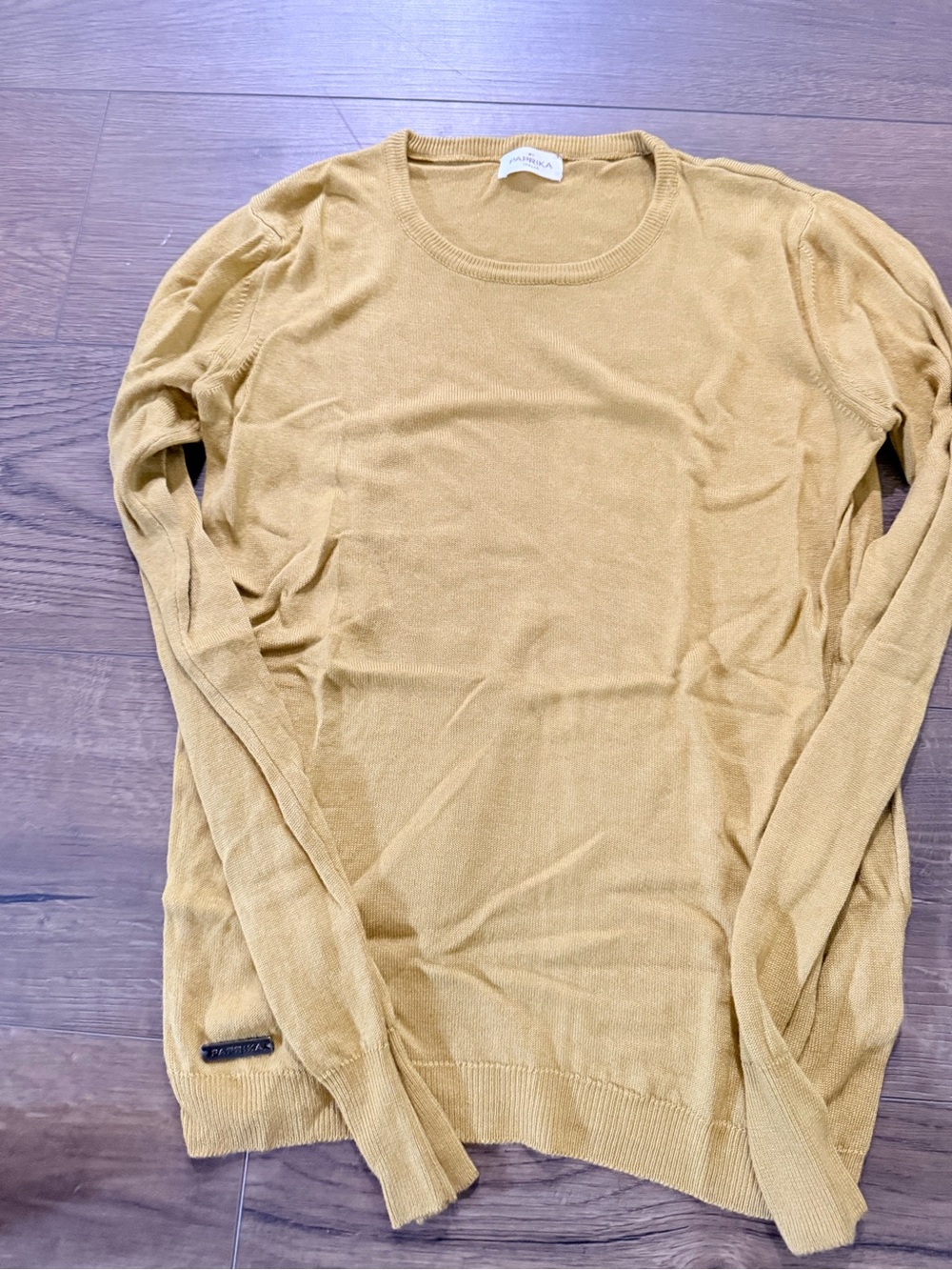 Women’s  Mustard Crewneck Sweater - Italian virgin wool